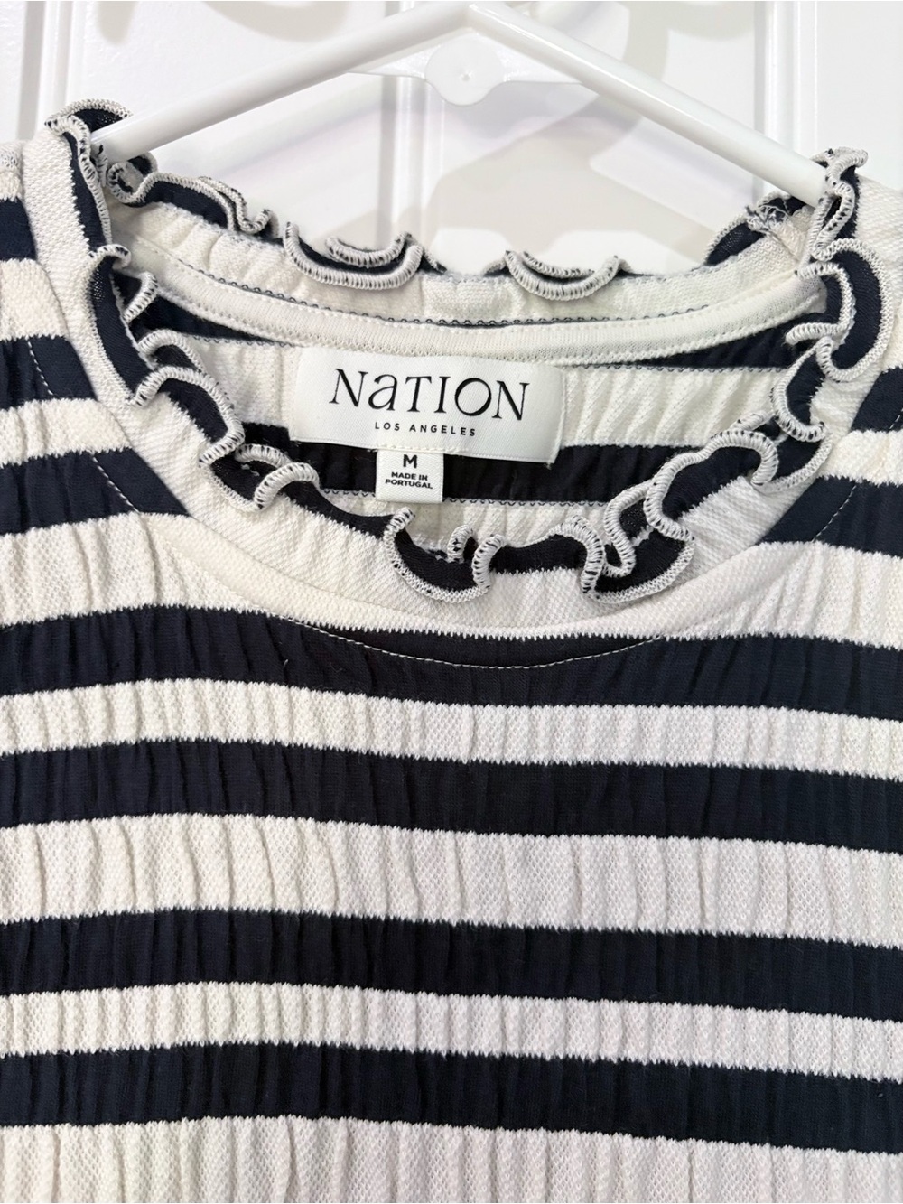 Nation LA Anthropologie Natalia Top in Crinkle Stripe - Picture 6 of 7